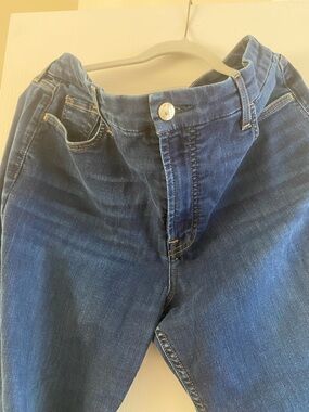 High-Rise Women's Dark Blue Denim Jeans - Classic Stretch Fit